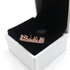 NEU 18K ROSE GOLD GOBE GOLLATED Zauberer Kronenringbox für 925 Sterling Silver CZ Diamond Women Eheringe Set Farkly Fit4520065