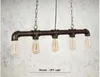 Endüstriyel Vintage Stil Loft Su Borusu Kolye Lambaları 5-Işık Asılı Tavan Avize Edison Kişiselleştirilmiş Fikstür Aydınlatma Yemek Odası için 110-120 V
