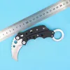 Karambit Claw Knives 440C Lama satinata G10 Maniglia Coltello tattico tascabile EDC con fodero in nylon