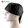 Läder bandana cyklist doo do trasa headwrap besatt mens cap capsmith du rag y200714