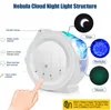 2020 NEW 3 in 1 star night light projector starry sky moon projector galaxy ocean nebula lamp music control for kids Christmas gifts