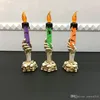 Halloween Decoration Horror Skeleton Handheld LED Electric Candle Light Skeletons Flameless Candle Lamp Bar Home Party Decoration WVT0971