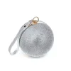 porte monnaie en strass argent