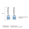 UMCHO Genuine 925 Sterling Silver Sky Blue Topaz Drop Earrings Elegant Gemstone Wedding Engagement Jewelry For Women Gifts 2201086730730