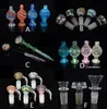 Color UV Bubble Carb Cap Ball Caps in vetro Chiodi al quarzo luminosi Banger per bordi smussati Cyclone Spinning Carb Caps Bong in vetro Pipa Dab Rigs