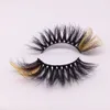 Färgad 25mm 3D Mink Eyelashes 39 Styles Dramatiska fluffiga volym False Eyelash Highlight On the End Cosplay Costumes Full Strip LAS2223407