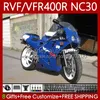 Bodys For HONDA RVF400R N30 V4 VFR400 R VFR400R 89-93 79No.28 RVF VFR 400 RVF400 R 400RR 1989 1990 1991 1992 1993 VFR400RR VFR 400R 89 90 91 92 93 Fairing Kit glossy blue