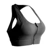 Zip Workout Crop Tops för Women Yoga Bra Running Women Sports Bra Snabbtorkande Sport Front Zipper Gym Fitness Crop1