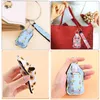 2 Pieces Self Defense Keychain Set for Party Favor Including 30ml Hand Sanitizer Holder and Wristlet Lanyard 113 Colors