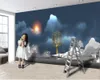 3d Moderne Papier Peint Fantasy Forest Night View 3D Papier Peint Paysage Décoratif Soie 3d Papier Peint Mural