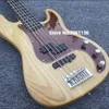 E-Gitarre 5 Saiten Precision P Bass grauer Korpus in natürlicher Farbe