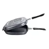 Vente chaude 32 / 36cm double face grill poêle à frire ustensiles de cuisine en acier inoxydable double face steak poêle à frire accessoires de cuisine outil de cuisson 201223