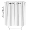 Sublimação em branco à prova d 'água da cortina de chuveiro transferência térmica poliéster branco lavável 2-em-1 cortinas de banho com 12 furos de grommet RRA11902