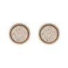 Hot 9 Colors Simple Druzy Stone Stud Earrings For Ladies Round Resin Gold Earrings Women Fashion Jewelry In Bulk