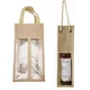 Opbergzakken Rode Wijnfles Houder Covers Jute Gift Champagne Pouch Verpakking Tas Bruiloft Decoratie Wikkelen