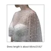 Шарфы 2022 Свадебные аксессуары Bolero Bridal Cloak Pearls Shape Короткая передняя передняя спина Женщины Обертывание вечернего платца36213392639