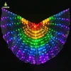 Dorosły tancerz LED Wydajność fluorescencyjna motyl Wings LED Belly Dance Isis Wings Belldance Karnawał Kostiumy LED