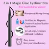 2 I 1 Magic Selfadhesive Black Eyeliner Magnetic Liquid Quick Drying Sticky Liquid Eyelashs Inget lim behövs ögonfoder Pen3876408