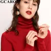 GCAROL Donna Dolcevita Maglione sottile Maglia di diamanti Spessore elasticizzato Maglione oversize High Street OL Pullover lavorato a maglia di base 201223