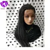 2021 New brazilian Braided full lace front Wig Braided Box Braids Synthetic Lace Front Wig Heat Resistant Fiber Hair for black wom6492113