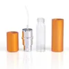 Esvazie 5ml anodizado vidro de alumínio compacto de perfume frasco atomizador mini spray-garrafa