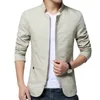 Herren Jacke Mode Stehkragen Jacke Mäntel Männer Slim Fit Business Casual Männlichen Jacken Männer Kleidung Plus Größe M-5XL Solide 220212