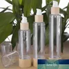 Nueva botella de embalaje cosmético de bambú 20ml 30ml 50ml 80ml 100ml 120ml Botellas vacías de bomba de vacío sin aire para maquillaje Crema Suero Loción Piel Ca