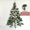 US Stock Home Decoration Festival Party Snö Flocked Julgran 7.5ft Artificial Hinged Pine Tree With White Realistic Tips Unlit