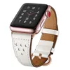 Rose Gold Bluckle oryginalny skórzany zespół zegarków do Apple Watch Series 1 2 3 4 5 6 7 8 SE Kobiety 38 mm 40 mm inteligentne opaski sportowe dla mężczyzn 42 mm 44 mm Watch Band