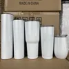 10oz 12oz bebê Crianças Sippy Tumbler Double Ear Double Egg Straight Branco Branco Em Branco Sublimação Tumbler