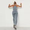 Mulheres sem costura conjuntos de yoga 2 peça conjunto cintura alta ginásio leggings acolchoado sutiã esporte roupas fitness treino agasalho7768599