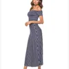 نساء الصيف مثير الفساتين العادية عتيقة المكتب الأنيقة Maxi فستان بالإضافة إلى حجم T200113