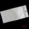 Groothandel 10x22cm Wit / Clear Self Seal Rits Plastic Retail Verpakking Poly Bag Zipper Lock Display Tas Retail Pakket met Hang Gat