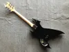 Skräddarsydda 6 strängar Rich Warlock Black Electric Guitar 21 Frets Rosewood Fretboard Chrome Hårdvara Kina gjorde gitarrer Gratis frakt