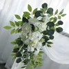 Artificial White Flowers Wedding Arch Backdrop Decor Flower Wall Door Threshold Wreath Living Room Party Pendant Garland 220311