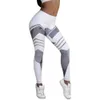 Leggings con stampa a rete Leggings fitness per donna Leggins sportivi da allenamento Elastic Slim Pantaloni bianchi neri Pantaloni Fitness 201203