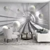 Niestandardowe fotograficzne tapety nowoczesny abstrakcyjny tunel kosmiczny kula 3d tło ściana mural salon sypialnia wystrój domu papiery ścienne