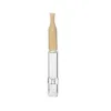 Pipa in vetro Honeypuff One Hitter con bocchino in legno naturale staccabile, manico per filtro in legno, pipa per tabacco in legno, erba