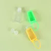 Tipo sospeso Confezione Sottobottiglie Plastica trasparente Disinfettante per le mani vuoto Contenitori di stoccaggio Coperchio in silicone Bottiglia di liquido 30ml 0 95hs E19