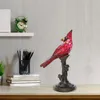 Kryształowa lampa stołowa Kardynał czerwony ptak witraże nocne światło nocne do sypialni dekoracje salonu 2203099269931