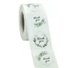 1.5 inch 500 stks bloemafdruk dank u zelfklevende stickers bruiloft tas envelop handgemaakte briefpapier party decor label