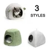 3 styles chat lit nid animal hiver pliable peluche chat maison pour chiens d'intérieur chenil tapis petite grotte chaude sac de couchage produits 201111