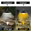 ソーラーダブルヘッドライト屋外屋内吊り太陽電池式Shed Lights納屋ファームガーデンヤードパティオ用防水装飾ランプ