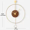 Proste Creative Clock Clock Art Nowoczesny Nordic Moda Metal Silent Wall Clock Round Wand Klok Dekoracji DJ60WC H1230