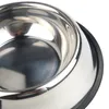 Stainless Steel Dog Cat Bowl Non-slip Pet Feeder Pet Bowl Pets Supplies Cat Food Bowl Pet Dog Accessories VTKY2332