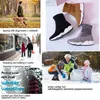 Fujin Flock Stretch Socke Atmungsaktive Plattform Plüsch Pelz Booties Wildleder Warme Schuhe Frauen Winter Stiefel Schnee Sneaker Y200915