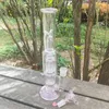 (USA Winkel) 11.8 "Roze Glass Bong Hookah Dab Rigs Water-Pipe Roken Accessoires voor 14mm Kom