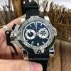 NY Chronograph Working Herr Stoppur Rostfritt stål Quartz Movement Montre män Armbandsur Gummiarmband Modedesignerklocka Hanbelson