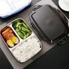 Boîte à lunch en acier inoxydable portable Pique-inoxydaignier Conteneur d'aliments d'alimentation avec compartiments BOX Bento thermique micro-ondes RRA11172