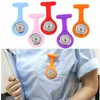 15 Colors Gift Nurse Medical watch Silicone Clip Pocket Fashion Brooch Fob Tunic Cover Doctor Silicon Quartz Watches Freeship